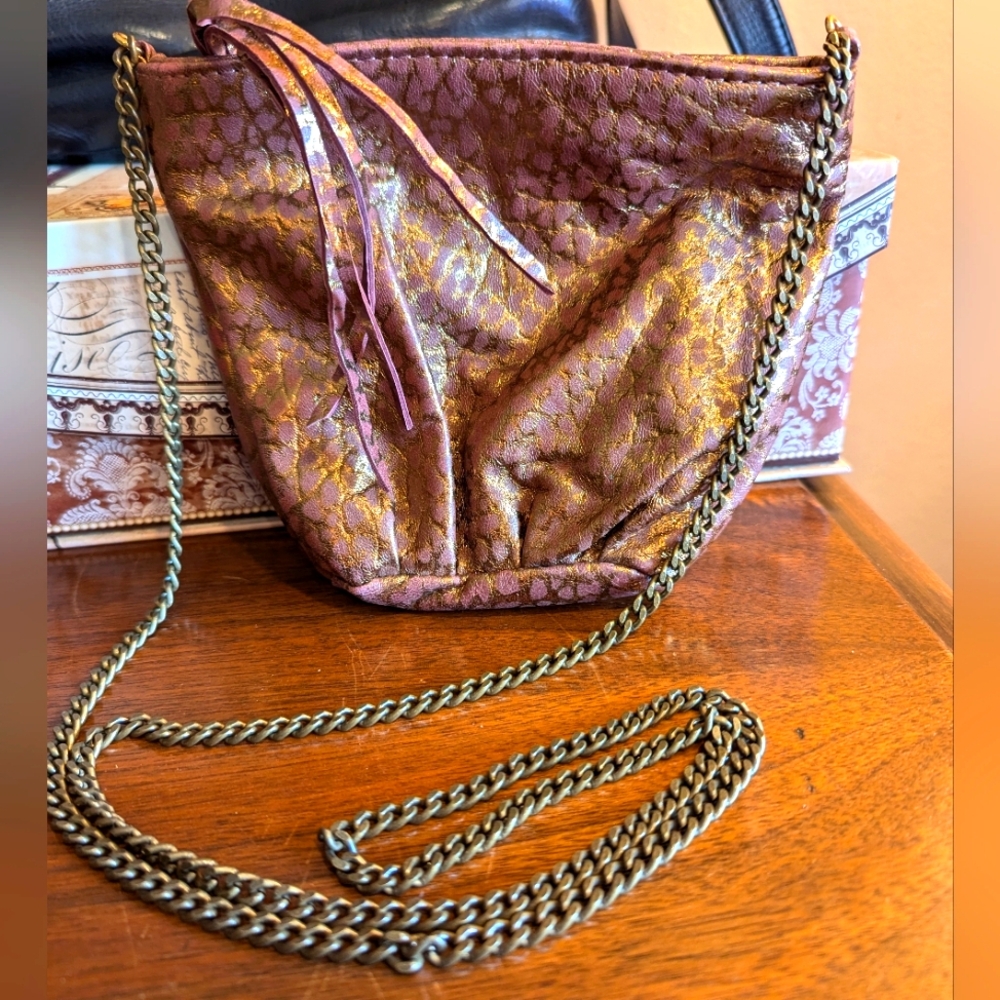 Chi By Falchi Leather and Chain strap mini crossbody NWOT Designed By Falchi